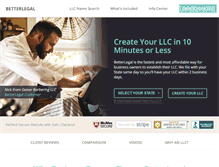 Tablet Screenshot of betterlegal.com
